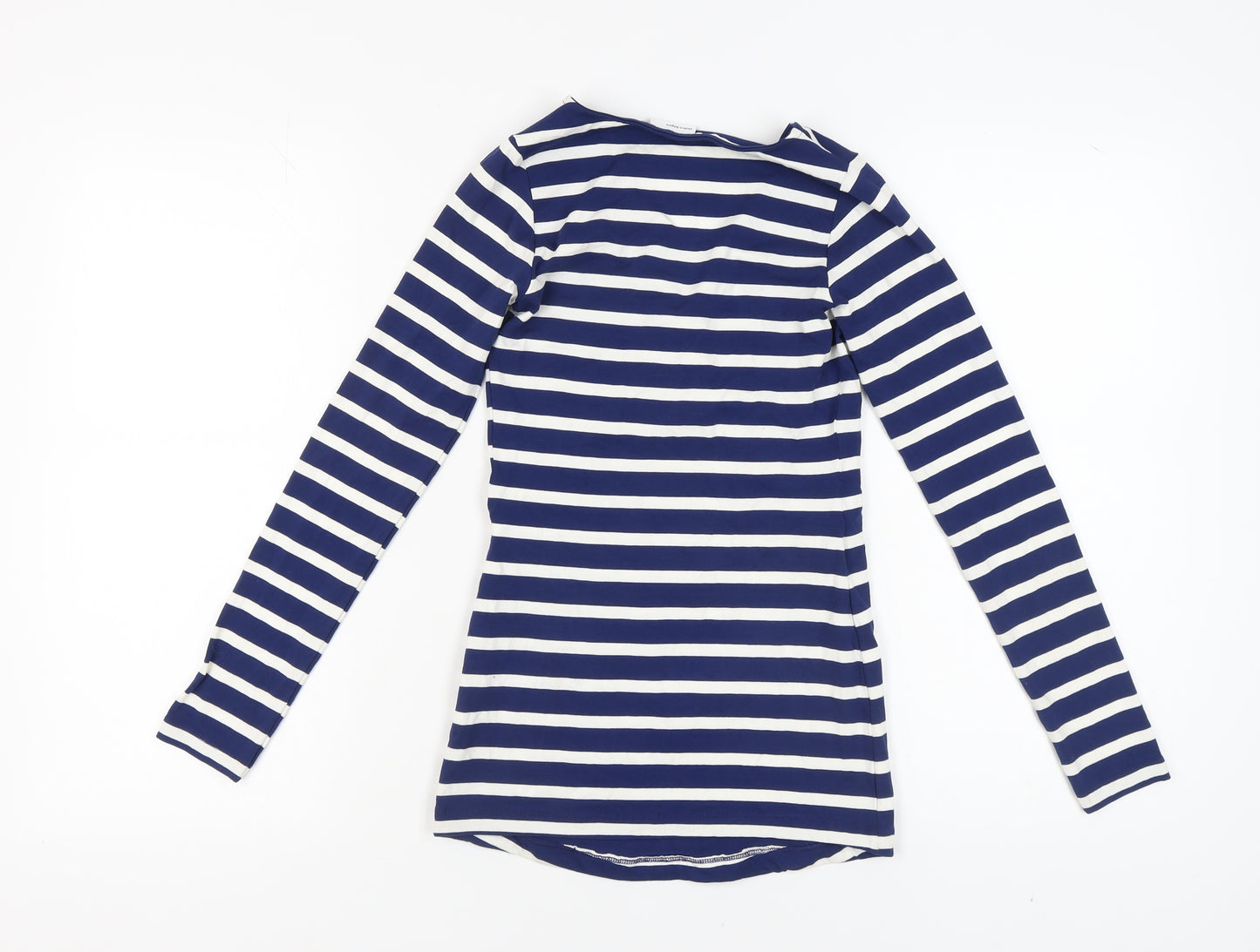 ASOS Women's Blue Striped V-Neck Blouse, Size 6