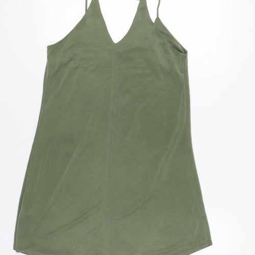 River Island Women's Green Slip Dress Size 10