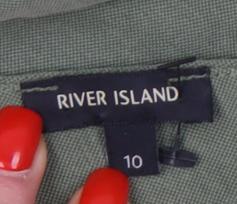 River Island Women's Green Slip Dress Size 10