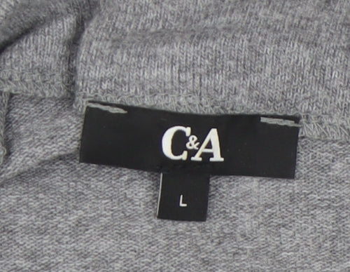 C&A Women's Grey Knit Jumper Size L