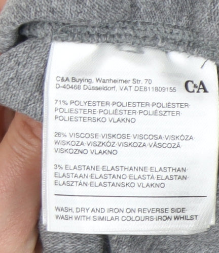 C&A Women's Grey Knit Jumper Size L