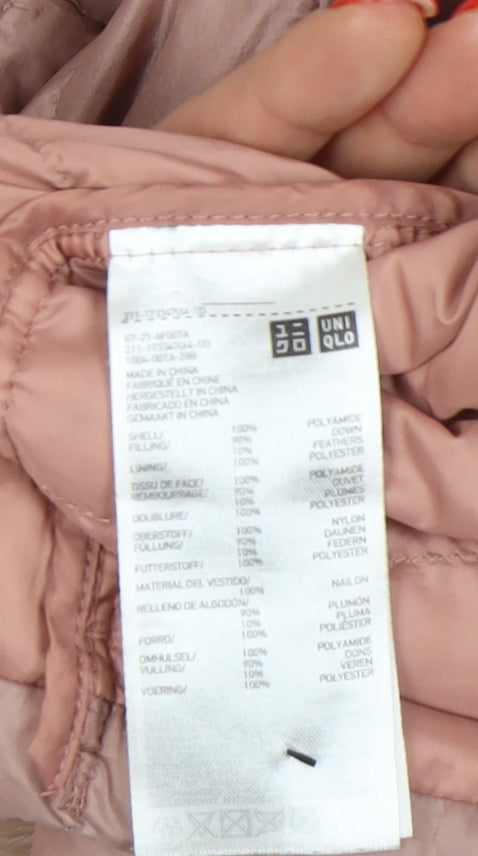 Uniqlo Women's Pink Puffer Jacket S - Winter Essential