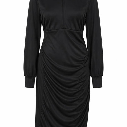 H&M Women Black Long Sleeve High Neck Dress M