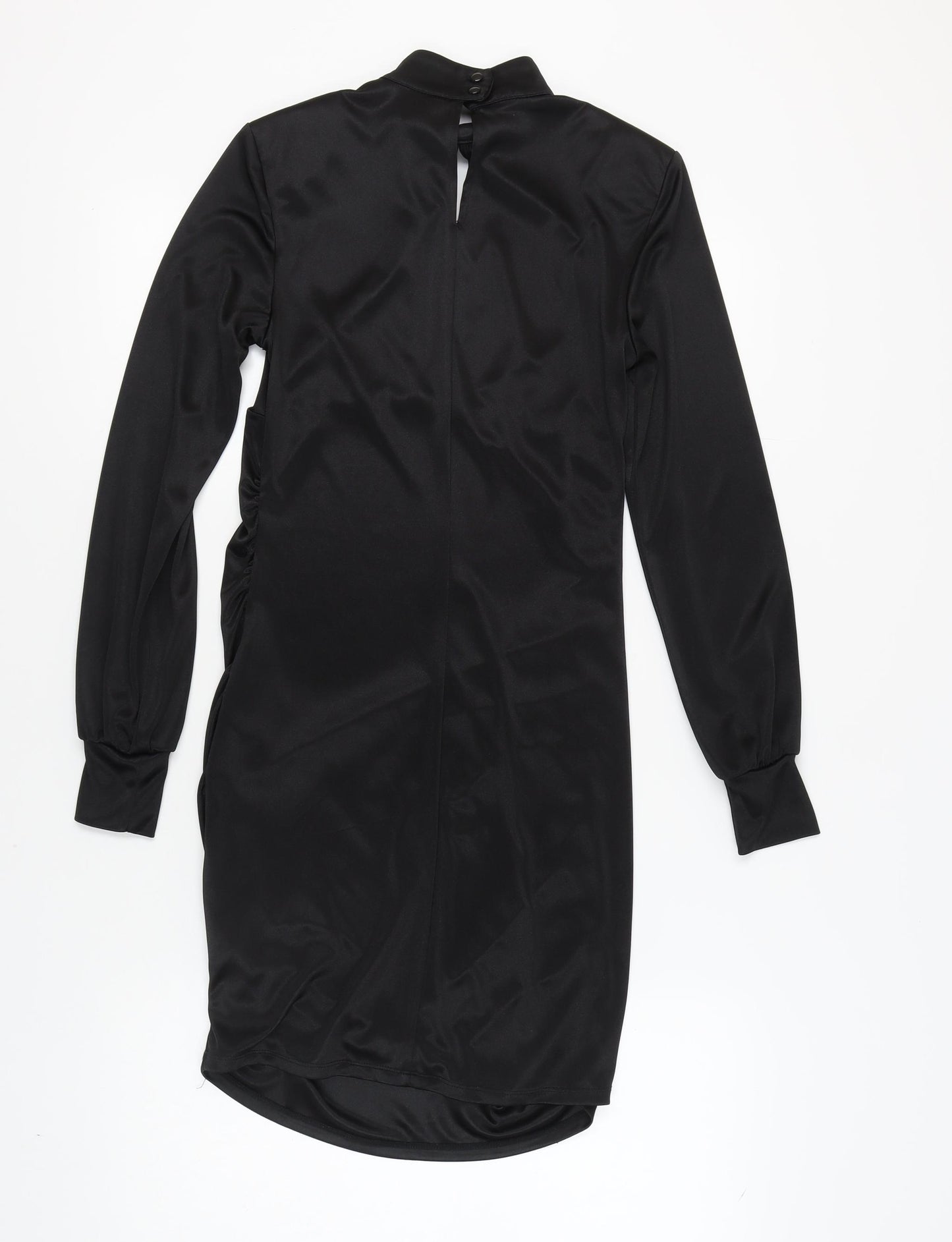 H&M Women Black Long Sleeve High Neck Dress M