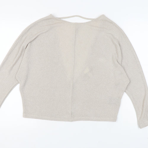 H&M Beige V-Neck Women’s Pullover Jumper M