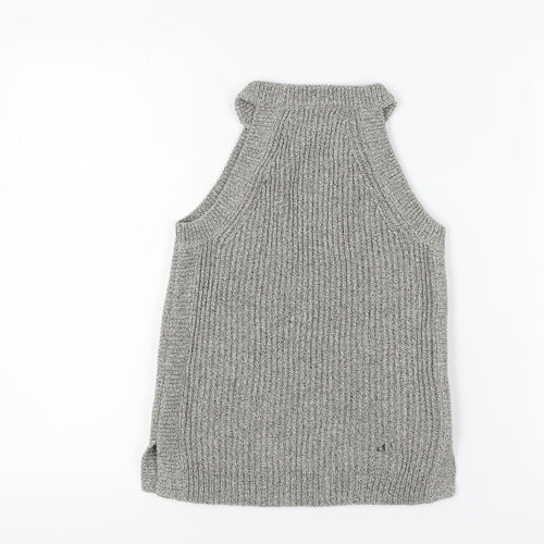 Madewell Women's Grey Knit Tank 2XS Mock Neck Slim
