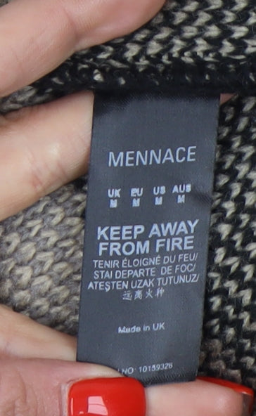 Mennace Unisex Striped Chunky Knit Jumper M