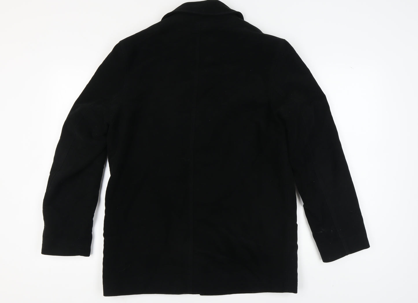 Next Men's Black Cotton Overcoat - Size S