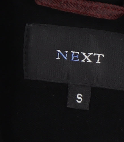Next Men's Black Cotton Overcoat - Size S