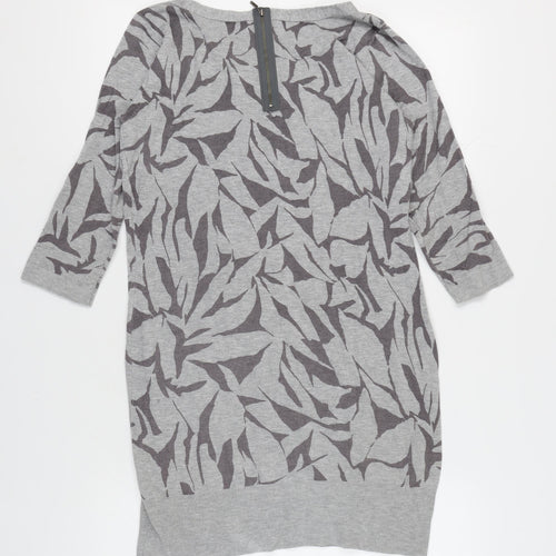 Marks and Spencer Women Grey 3/4 Sleeve Knit Dress