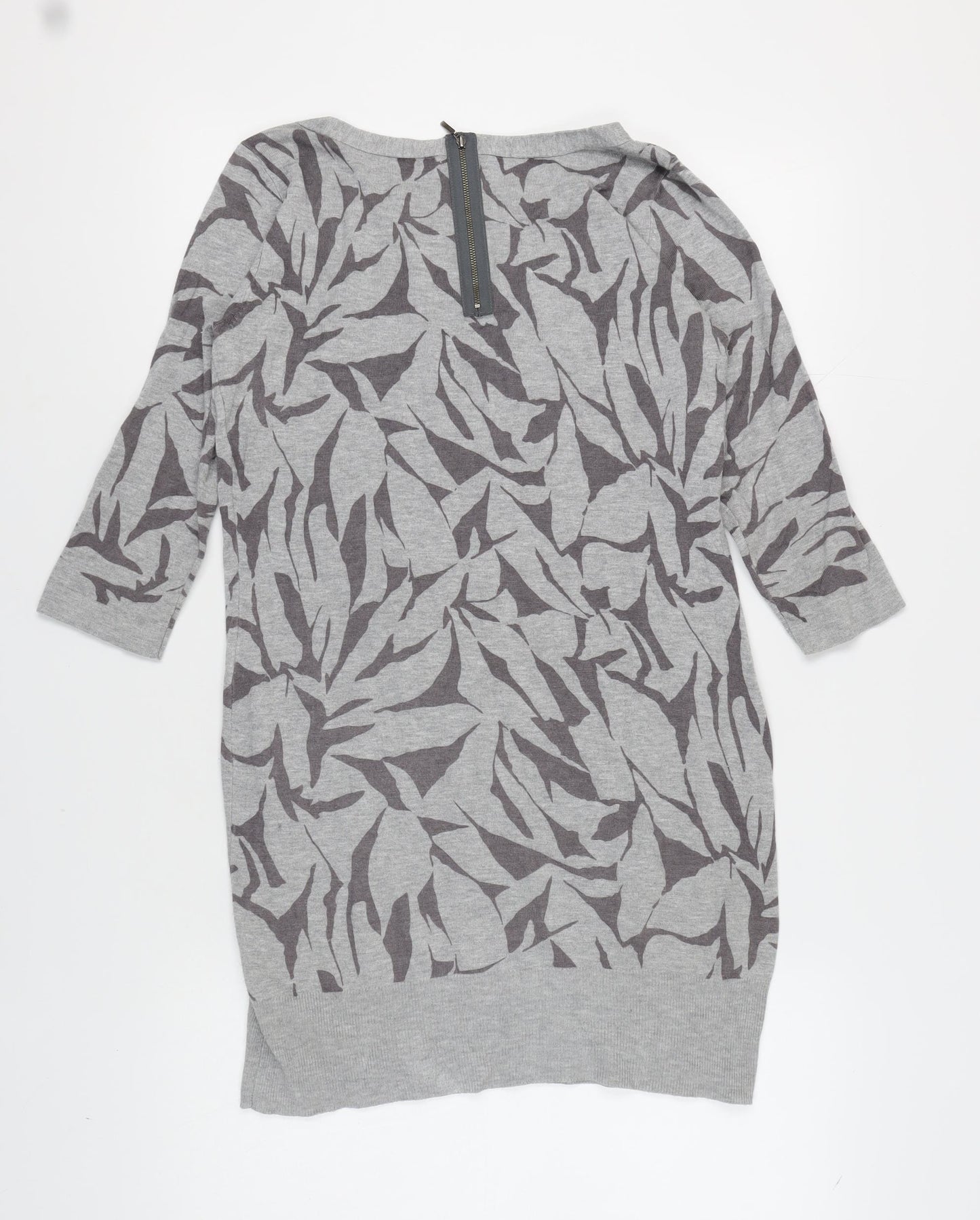Marks and Spencer Women Grey 3/4 Sleeve Knit Dress