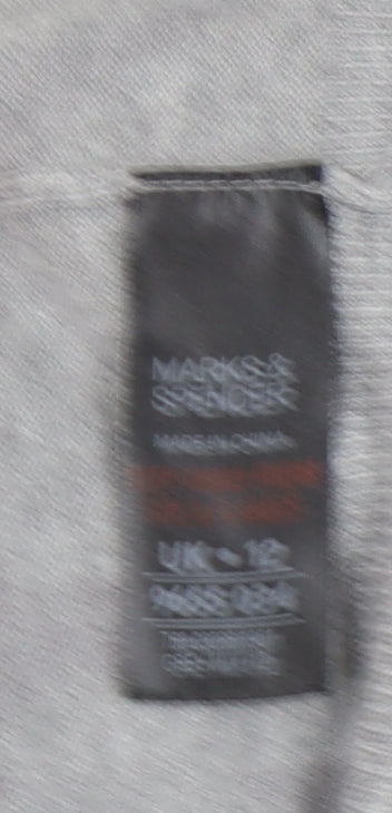 Marks and Spencer Women Grey 3/4 Sleeve Knit Dress