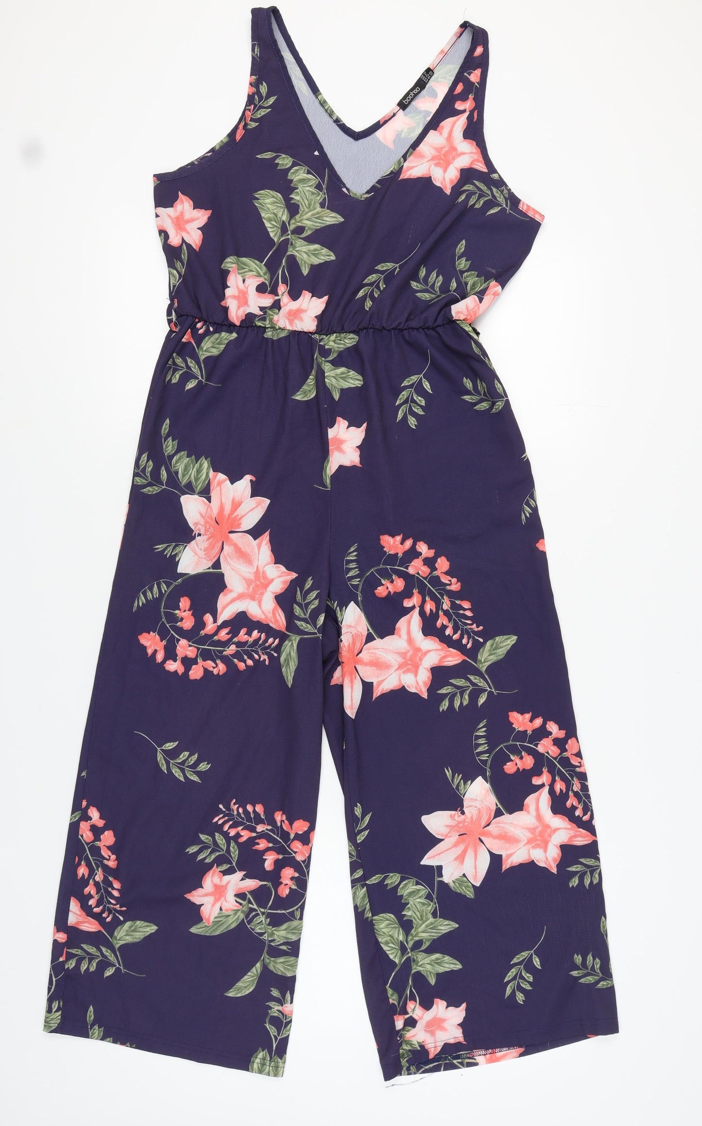 Boohoo Women's Multicoloured Floral Jumpsuit, Size 12