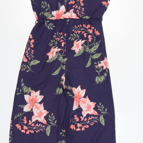 Boohoo Women's Multicoloured Floral Jumpsuit, Size 12