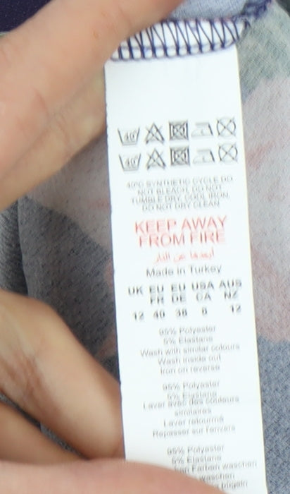 Boohoo Women's Multicoloured Floral Jumpsuit, Size 12