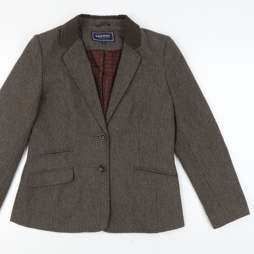 Maine New England Women's Brown Tweed Blazer Size 14