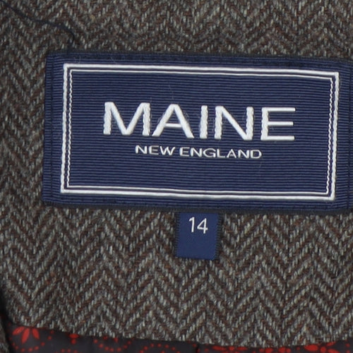 Maine New England Women's Brown Tweed Blazer Size 14