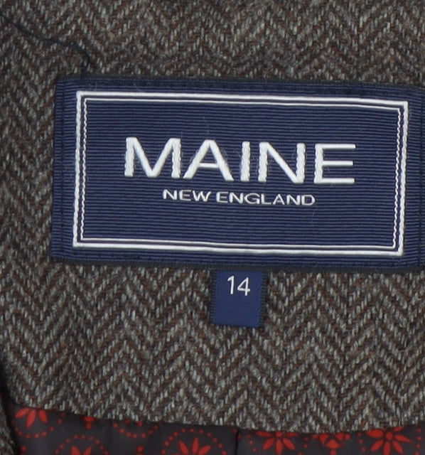 Maine New England Women's Brown Tweed Blazer Size 14
