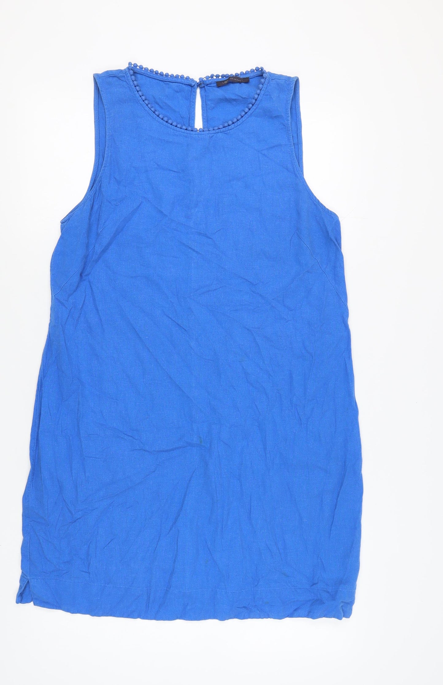 Marks and Spencer Women's Blue Linen Dress Size 16