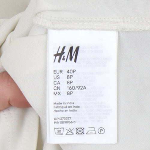 H&M Women’s Ivory Sequin Petite Dress Size 12P
