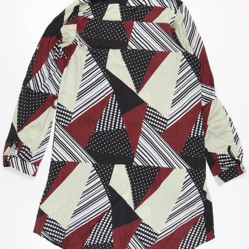 Select Women's Geometric Shirt Dress UK 12 Multicoloured