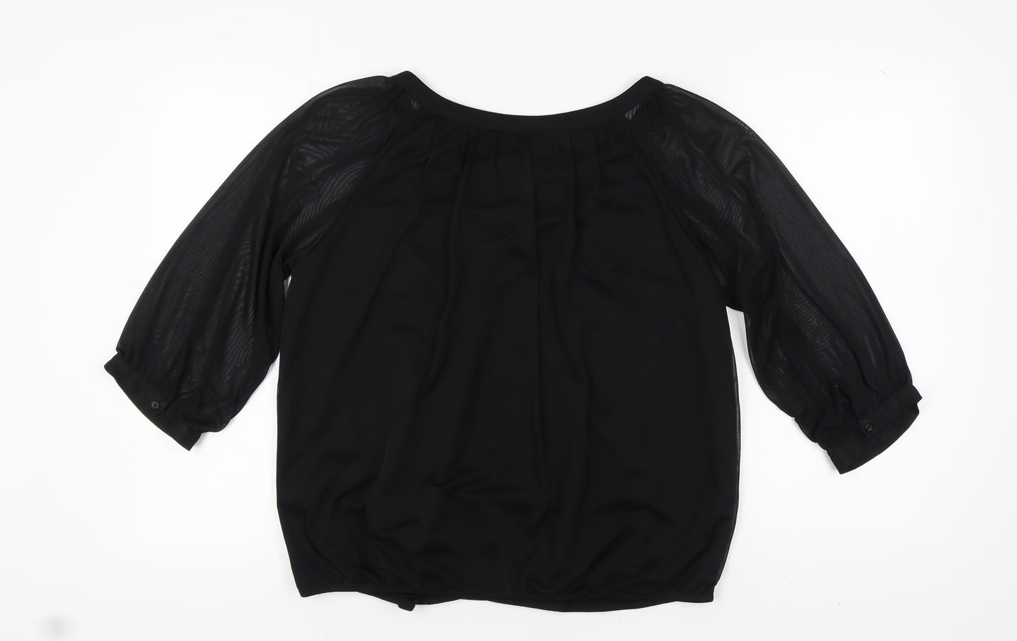 k&d London Women's Black 3/4 Sleeve Blouse Size 18