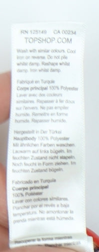 Topshop Women's Multicoloured Animal Print Skirt Size 10