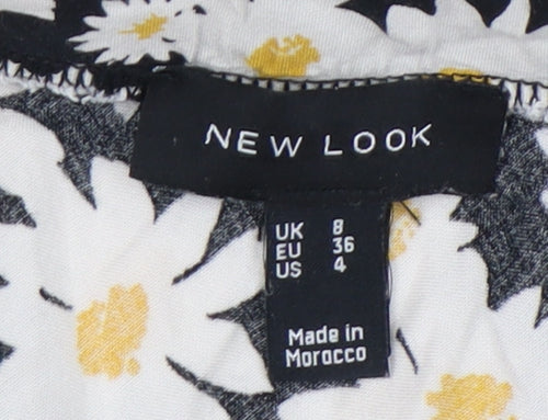 New Look Women's Multicoloured Floral A-Line Skirt Size 8