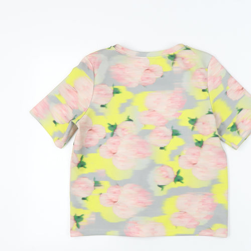 Topshop Women's Floral T-Shirt, Size 10, Multicoloured