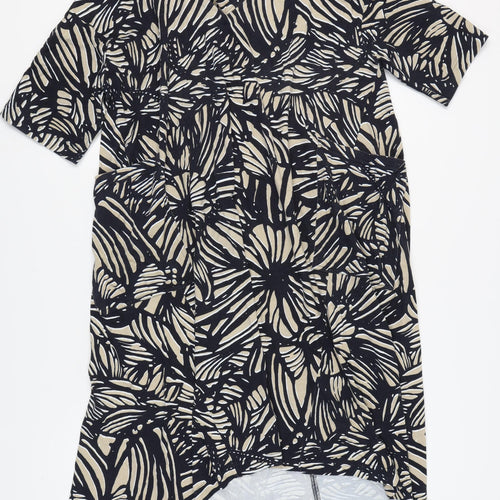 Kin Women's Black Floral Shift Dress Size S