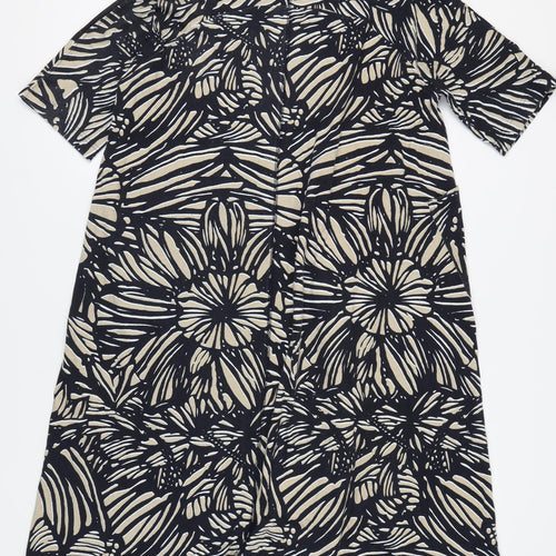 Kin Women's Black Floral Shift Dress Size S