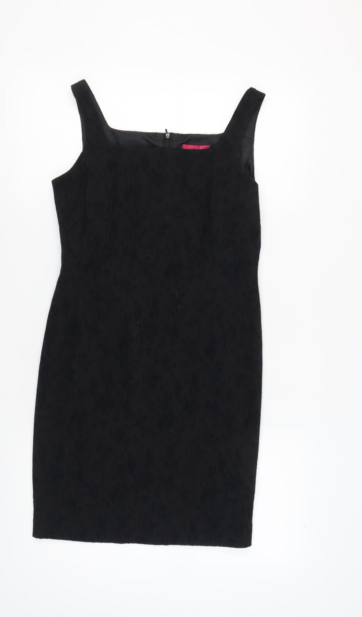 Richards Women's Black Dress, Size 12, Strappy Square Neck