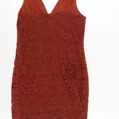 Topshop Women's Red Bodycon Dress Size 10