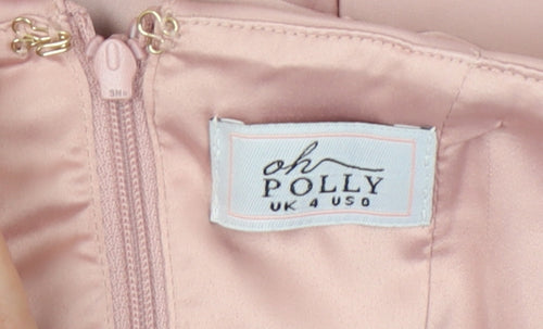 Oh Polly Women’s Pink Camisole Lace Up Top