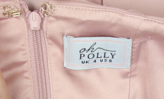 Oh Polly Women’s Pink Camisole Lace Up Top