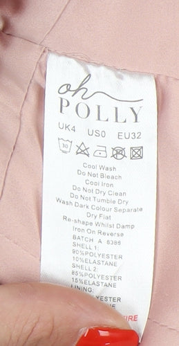 Oh Polly Women’s Pink Camisole Lace Up Top