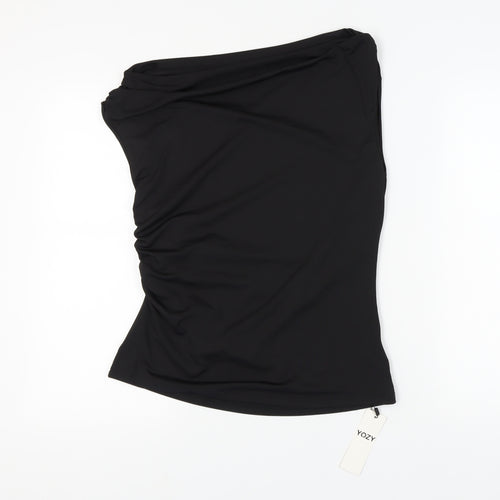 YOZY Women's Black One Shoulder Top XL