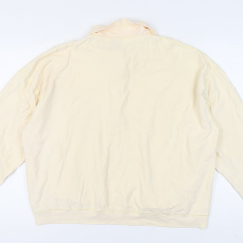Urban Outfitters Women's Ivory Henley Sweatshirt S