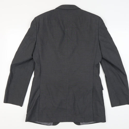 Marks and Spencer Men's Grey Long Blazer, Size 38L