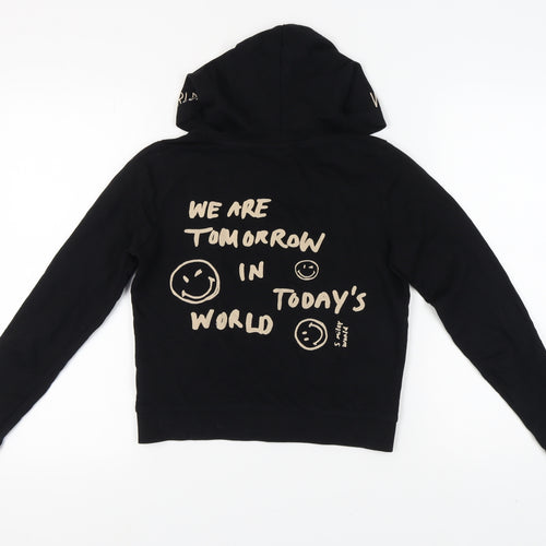 Smiley World Black Women's XS Pullover Hoodie