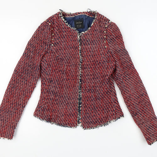 Zara Trafaluc Red Bouclé Blazer Women S