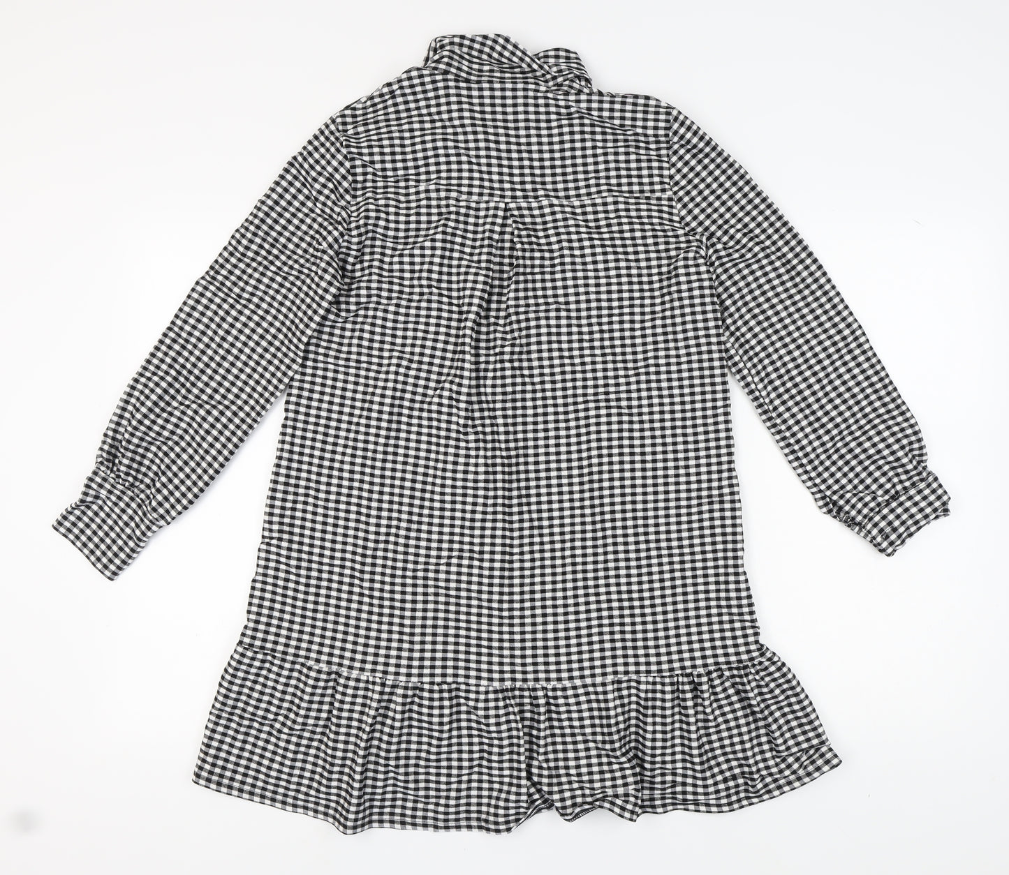 New Collection Black Check Shirt Dress Women S