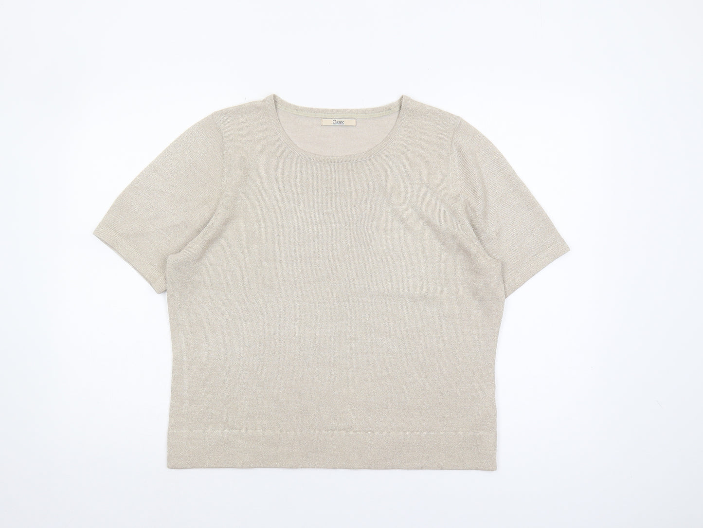 Marks and Spencer Beige Women's Pullover Jumper Size 14