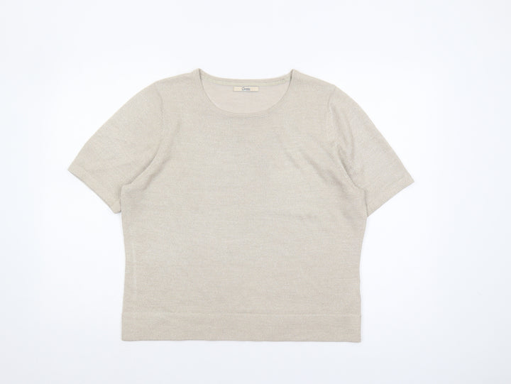 Marks and Spencer Beige Women's Pullover Jumper Size 14