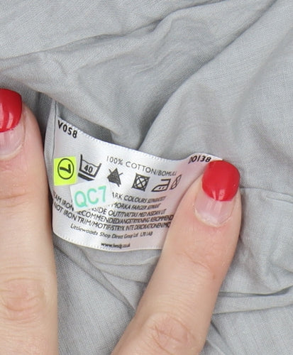 South Women's Grey Striped Embroidered Skirt Size 14