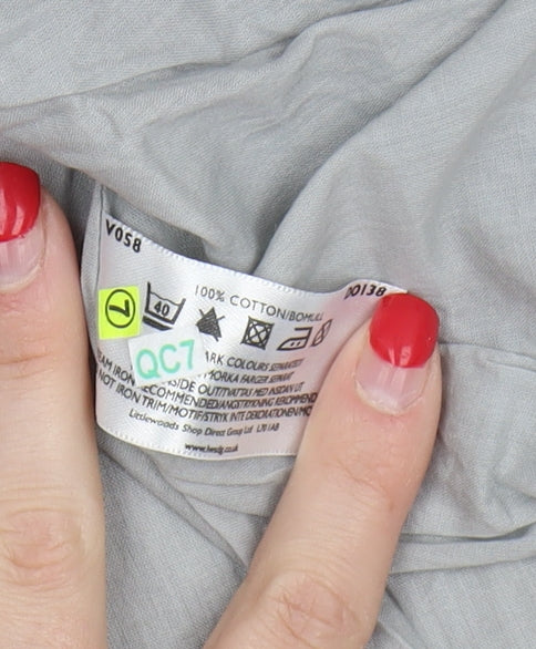 South Women's Grey Striped Embroidered Skirt Size 14