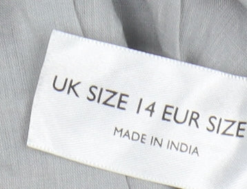 South Women's Grey Striped Embroidered Skirt Size 14