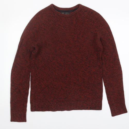 Label Lab Men's Red Knit Pullover Jumper, Size S