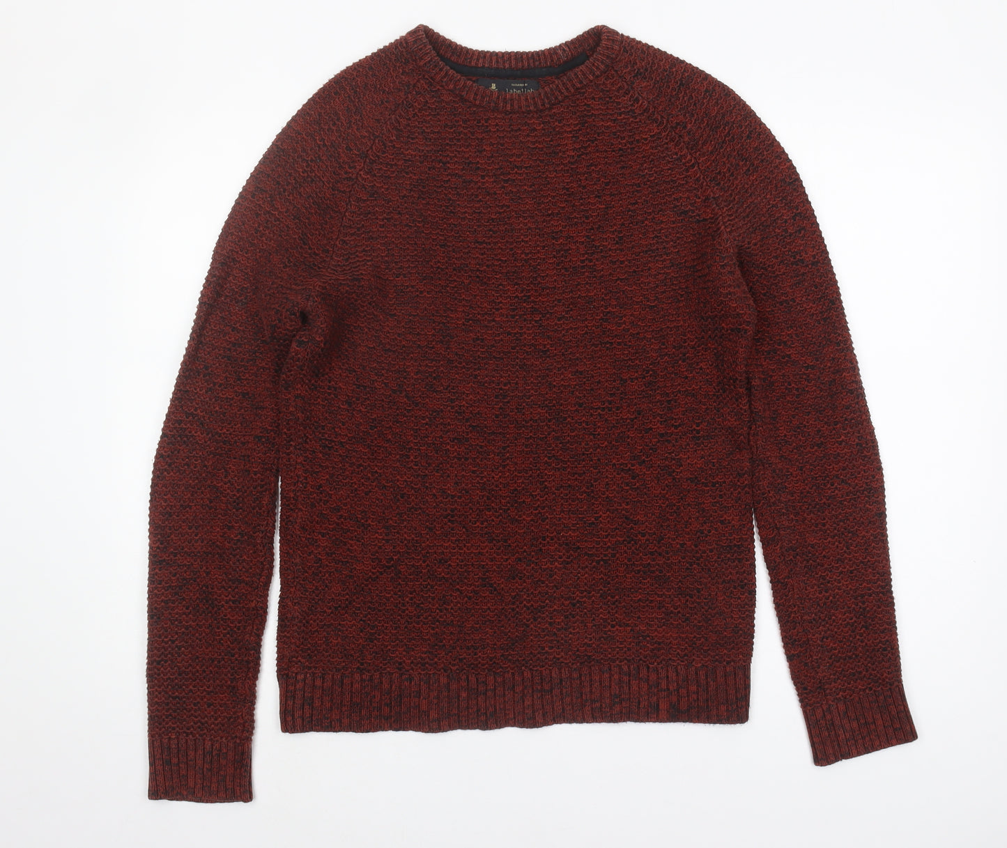 Label Lab Men's Red Knit Pullover Jumper, Size S