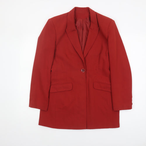 Richards Women's Red Blazer Size 12 Lined